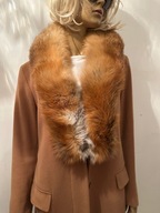 Kołnierz etola obszycie z rudego lisa futro naturalne długi