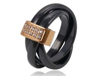 PIERSCIONEK CZARNA CERAMIKA HIGH TECH TRICLOPINATE R.12