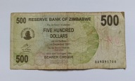ZIMBABWE - 500 DOLARÓW 2007 - 37