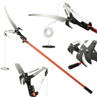 SEKATOR OGRODOWY TELESKOPOWY RĘCZNY PIŁA NA SZNURKU GAŁĘZI WYSIĘGNIK 4 M