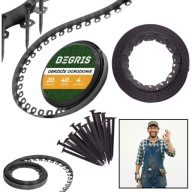 OBRZEŻE TRAWNIKOWE OGRODOWE PLASTIKOWE ELASTYCZNE 2 x 10 M CZARNE