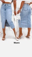 Spódnica długa, jeans, rozporek r. XL Msara !!!