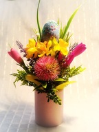 Mini stroik Wielkanoc Dekoracja na stół Pisanka