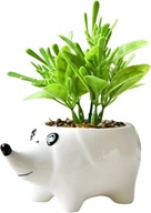 MINI CERAMICZNA DONICZKA JEŻ DO DOMU OGRODU TARASU BALKONU ZWIERZĄTKO LATO