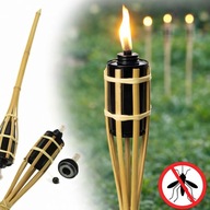 POCHODNIA BAMBUSOWA OGRODOWA NA KOMARY KULIG 60CM LAMPKA OLEJOWA ZBIORNIK