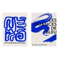 Zestaw Plakatów „Les Nuances de Bleu” – Abstrakcyjne Plakaty Artystyczne
