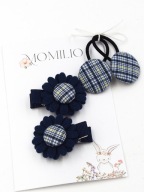 Komplet do włosów gumeczki i spinki kwiatki Vanda handmade Momilio