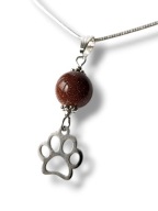 PP10 Wisiorek/zawieszka PIASEK PUSTYNI pies łapa psa