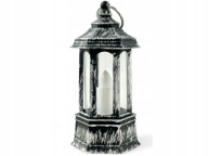 LAMPIONIK DEKORACYJNY STARE SREBRNYM LED + BATERIE GRATIS RORATY