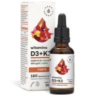 Aura Herbals Witamina D3 + K2MK7 FORTE krople 4000 IU