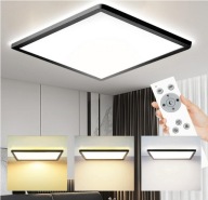 aj170 MLOQI Lampa sufitowa LED, ściemniana, z pilotem