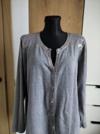 Efektowny sweter damski 44 szary miękki z klasą viskoza Sixth Sense 2XL