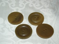 DUŻE GUZIKI PLASTIKOWE ZIELONKAWE VINTAGE - 4 SZT.