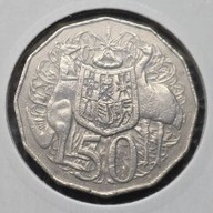 *AUSTRALIA [0226]*50 centów 1984 *Elżbieta II, Ptak Emu, zwierzęta Kangur