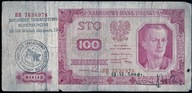 100 zł z 1948 s. BB stan IV Nadruk okolicznościowy