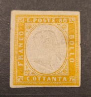 Znaczki Sardynia 1863,Mi.14a,Viktor Emanuel