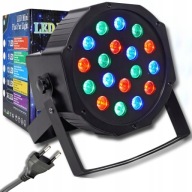 LAMPA LED RGB 18x1W DMX DISCO REFLEKTOR NA IMPREZĘ STROBO DJ PAR