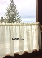 ZAZDROSTKA firana gotowa WOAL gładki* ECRU 150x50 cm