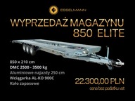 Przyczepa typu laweta 8,5 m z wciągarką i aluminiowymi najazdami 2,5 m