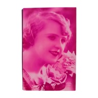 Widokówka okolicznościowa, kolor różowy. Francja, z lat 30-ych XX w.