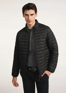 Tanio !_NOWA czarna MODNA pikowana ocieplona kurtka na zamek_2XL 122cm