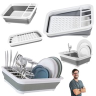 SUSZARKA DO NACZYŃ SKŁADANA OCIEKACZ NACZYNIA SILIKONOWA STOJĄCA 36x31x12