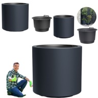 DONICZKA ZEWNĘTRZNA MROZOODPORNA ANTRACYT + WKŁAD 40CM 38 CM X 39 X 38 CM