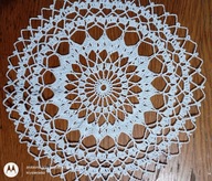 Serwetka .szydełkowa ok 30 cm - bielutka