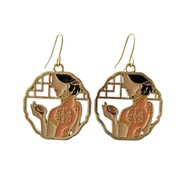 Kolczyki - Gejsza, brzoskwinia