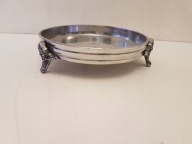 PODSTAWKA PATERA METALOWA TACA ART DECO ANGIELSKA DO GABLOTY