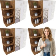 SZAFKA ŁAZIENKOWA WISZĄCA LUSTRO PO PRAWEJ DĄB LANCELOT 59X50X16CM 6 PÓŁEK