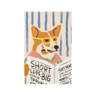 „Fluff News” – Ilustrowany Plakat z Psem Corgi