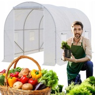 SZKLARNIA TUNEL FOLIOWY OGRODOWY DUŻY UV-4 3x2x2m NAMIOT PREMIUM 6m² BIAŁY