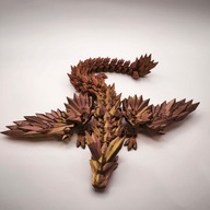 Kryształowy smok przegubowy ze skrzydłami CRYSTAL DRAGON M-28cm Treasure