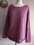 SWETER CIEPŁY MOHER dwie warstwy wrzosowy 40