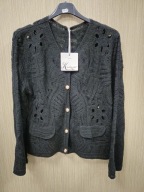 Żakiet wdzianko czarne r. Uni ażur !!!