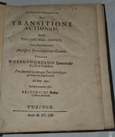 Disputatio inauguralis De transitione actionum 1653 r