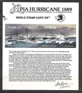 SAMOA- huragan Apia- H.M.S. Calliope i U.S.S Vandalia1989 ** Mi B-47 (1305)