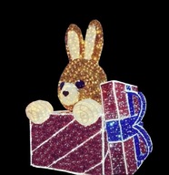 Zajączek wielkanocny LED Dekoracje Iluminacje Wielkanoc 120 x 140 x 250cm