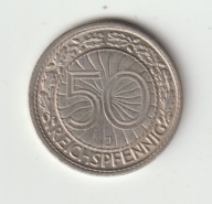 III Rzesza 50 pfennig 1928 J piekny stan