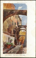 S. Remo Via Giuoco della Palla - Libreria E. Cartoleria Gandolfo 1900 Litho