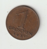 Austria 1 Groschen 1931 ladny stan rzadki rocznik