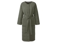 ESMARA zielony pikowany PŁASZCZ swobodny OVERSIZE nowy PASEK luźny M 40/42