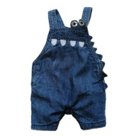 F&F ogrodniczki jeansowe KROKODYL 68cm