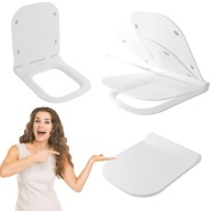 DESKA SEDESOWA WOLNOOPADAJĄCA DUROPLAST UNIWERSALNA KLAPA WC BIAŁY