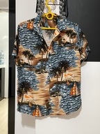 O Koszula Desing in Italy hawajska krajobraz nadmorski topików M