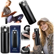 KUBEK TERMICZNY TERMOS DO KAWY Z USTNIKIEM 420 ML WYŚWIETLACZ LCD CZARNY