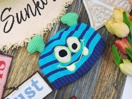 Mini Club - jesienna czapeczka monster r 0-3 mc