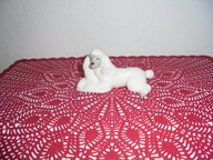 FIGURKA PORCELANOWA PIES PUDEL PORCELANA LOMONOSOW