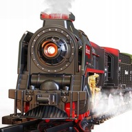 Kolejka elektryczna z funkcją dymu, dźwięków i wagonami, 3+